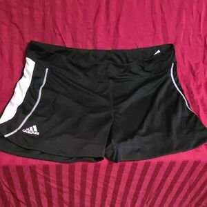 Adidas Women's Black and White Athletic Shorts
